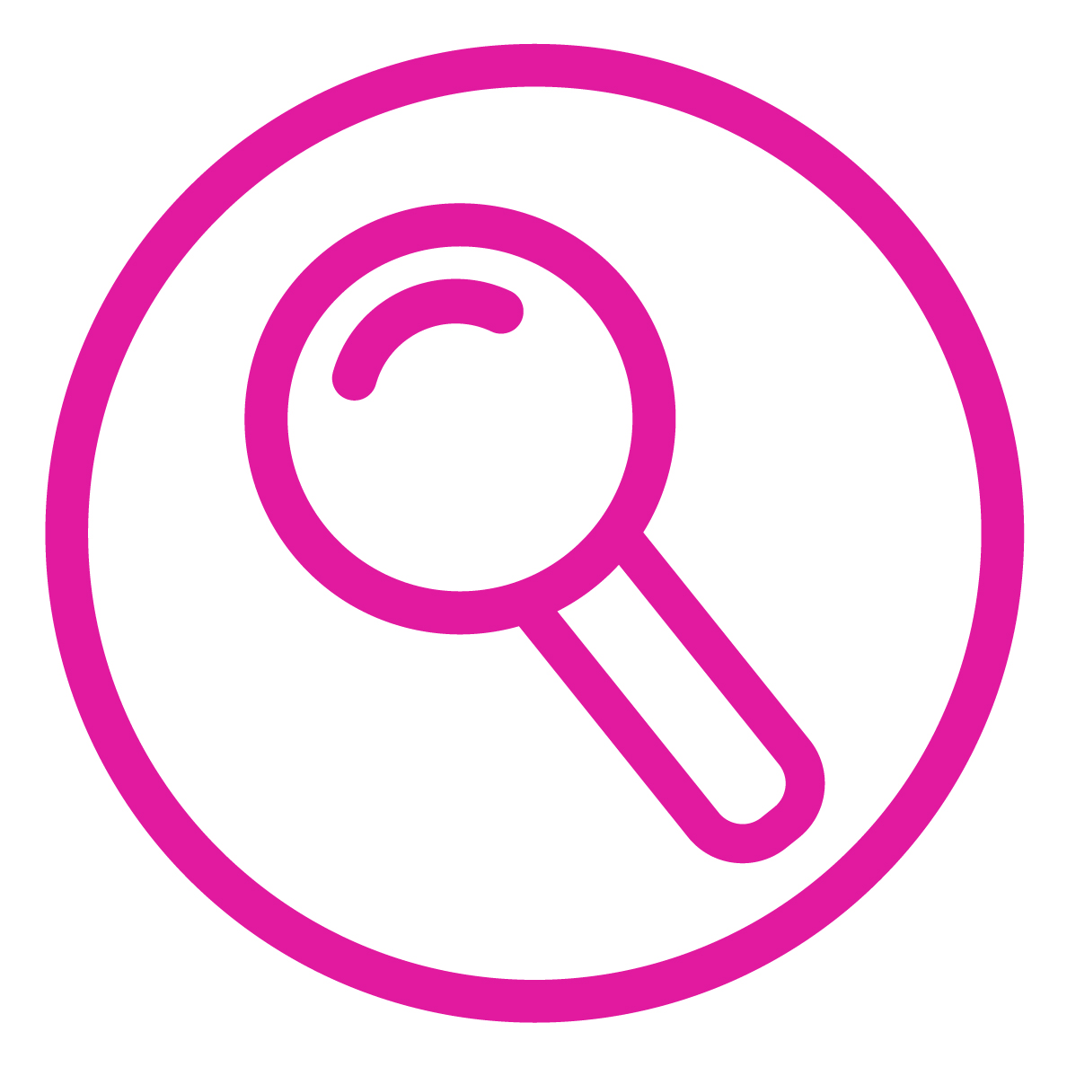 Pictogramme d'une loupe